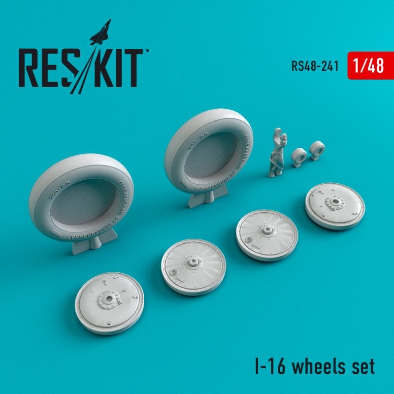 RESKIT RS48-0241 Jeu de roues I-16 1/48