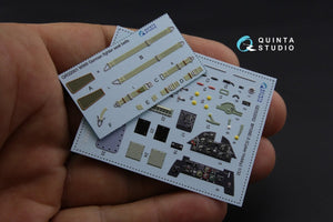 Quinta Studio QD32052 Bf 109E-3 3D-Printed &amp;amp; colored Interior on decal paper (for Cyber-hobby/Dragon kit) 1/32 – Bild 3