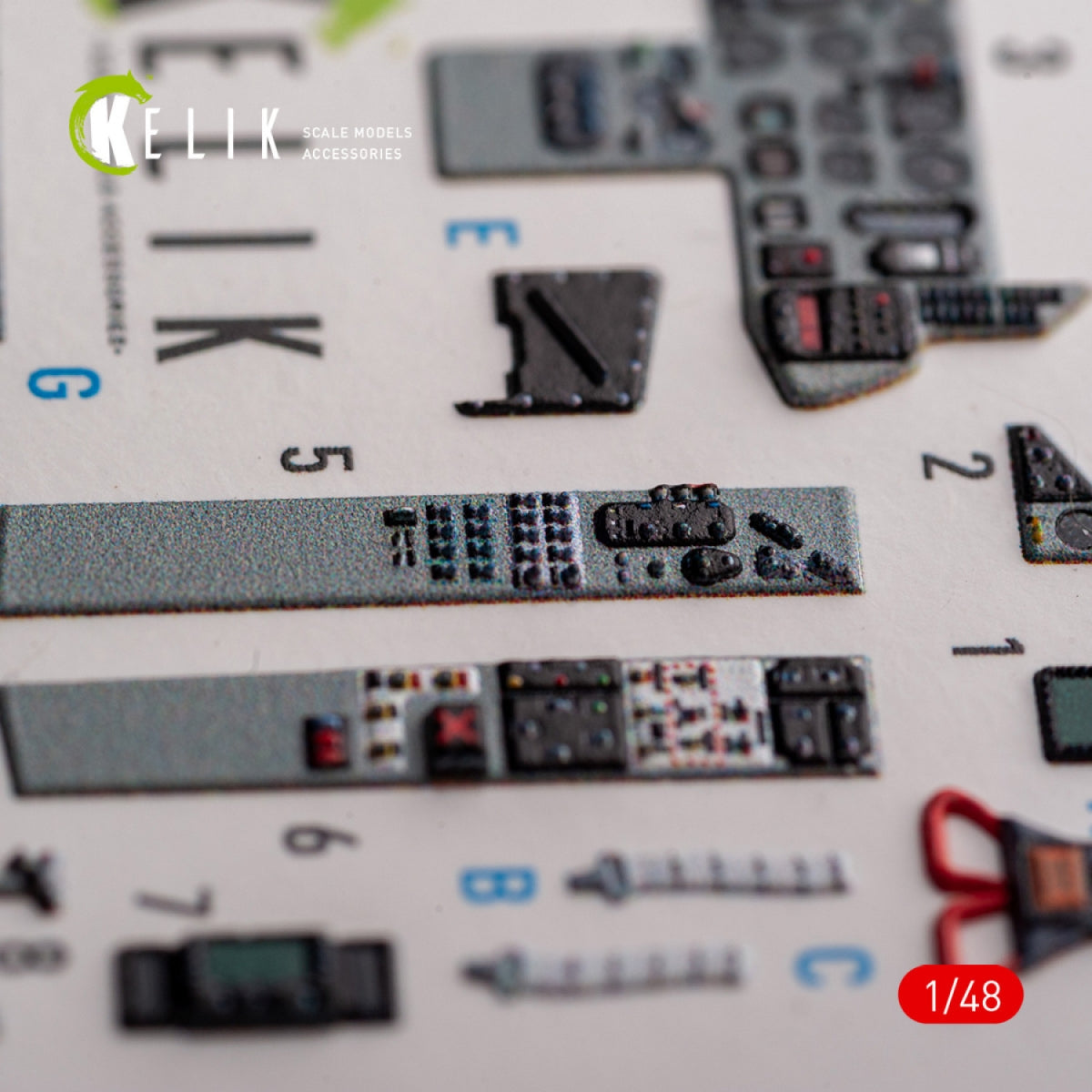 KELIK K48102 Mig-29AS - décalcomanies 3D intérieures pour maquette Academy au 1/48  – image 5