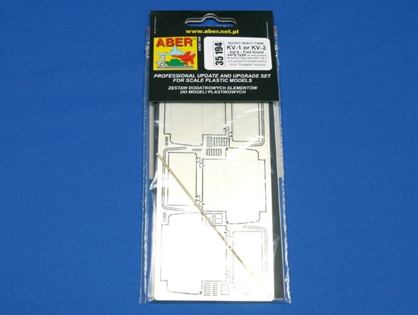 Aber 35194 Russian heavy tank KV-1, KV-2 - vol. 4 - additional set - tool boxes early type for early fenders 1/35 – obrázek 3