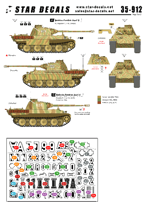 Star Decals 35-912 Befehls-Panther Ausf A et G 1/35 – image 2