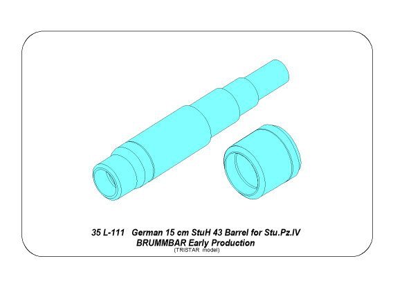 Aber 35L-111 German 15cm StuH 43 Barrel for Stu.Pz. IV BRUMBAR Early 1/35 – image 8