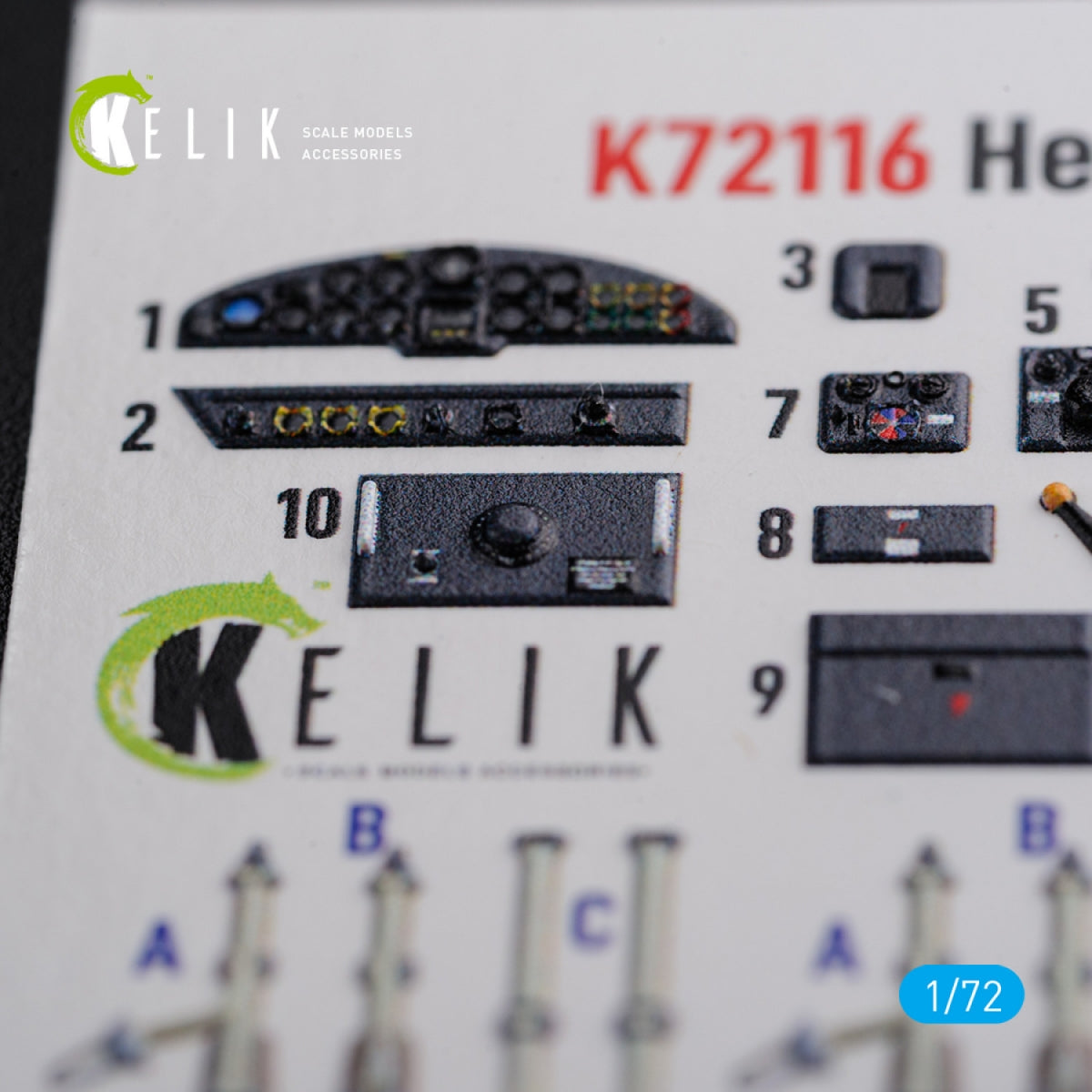 KELIK K72116 He-111 H6 interior 3D decals for Airfix kit 1/72 – zdjęcie 8