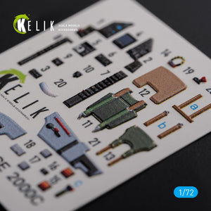 KELIK K72119 Mirage 2000C interior 3D decals forModelSvit kit 1/72 – Bild 7