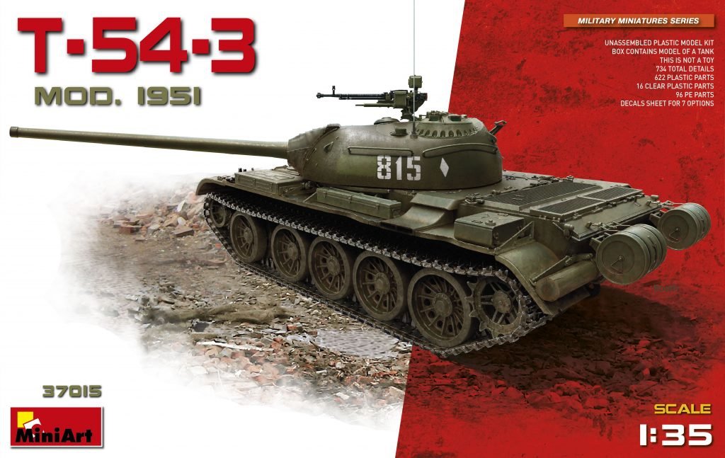 MiniArt 37015 T-54-3 CHAR MOYEN SOVIÉTIQUE. Modèle 1951 1/35