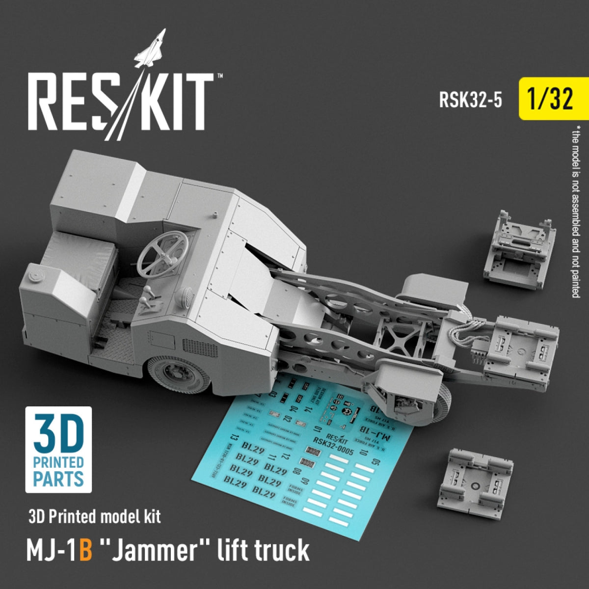 RESKIT RSK32-0005 MJ-1B "Jammer" lift truck (3D Printed model kit) 1/32