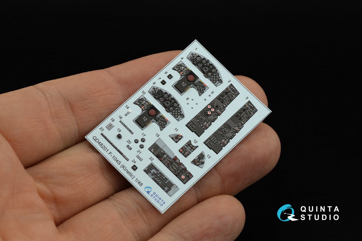 Quinta Studio QD48201 F-104S 3D-Printed &amp;amp; colored Interior on decal paper (Kinetic) 1/48 – image 3
