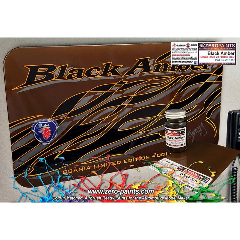 Zero Paints ZP-1347 Black Amber Scania R370 V8 / Italeri 60ml – immagine 5