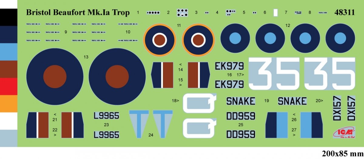 ICM 48311 Bristol Beaufort Mk.IA with tropical filters 1/48 – image 3