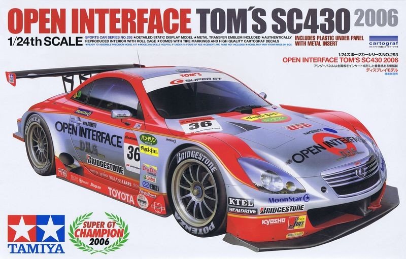 Tamiya 24293 Interface ouverte Tom's SC430 2006 (1/24) 