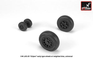 Armory Models AW48503 JAS-39 Gripen wheels w/ weighted tires, early 1/48 – immagine 3