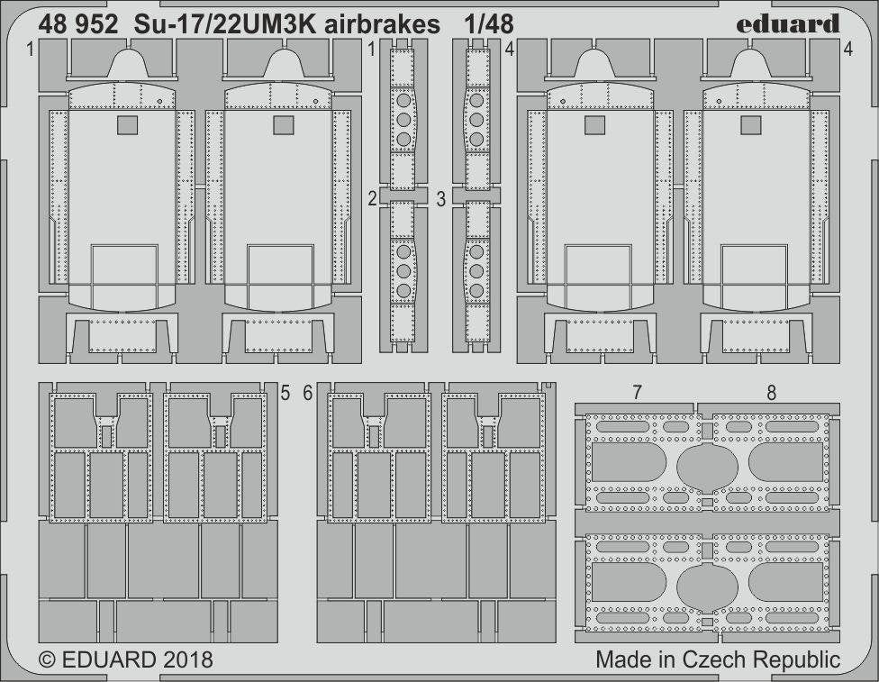 Eduard 48952 Aérofreins Su-17/22UM3K KITTY HAWK 1/48