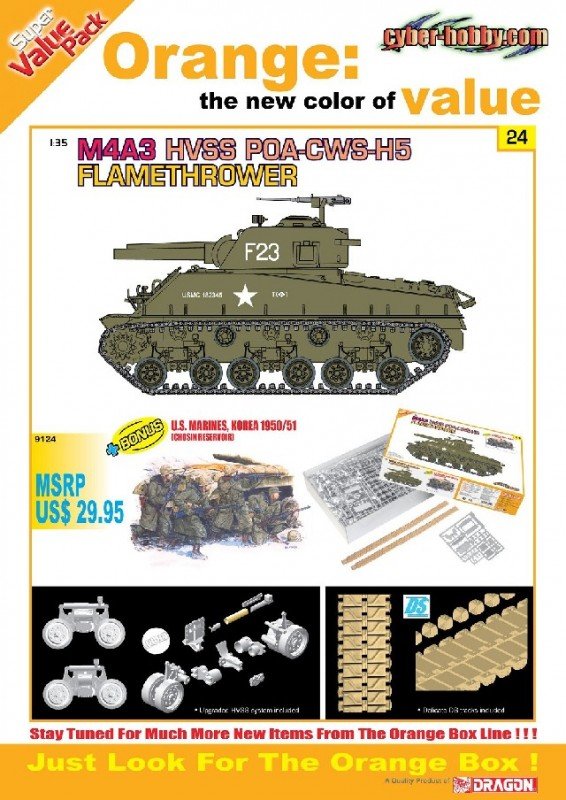 Cyber Hobby 9124 M4A3 HVSS POA-CWS-H5 1/35 – image 2