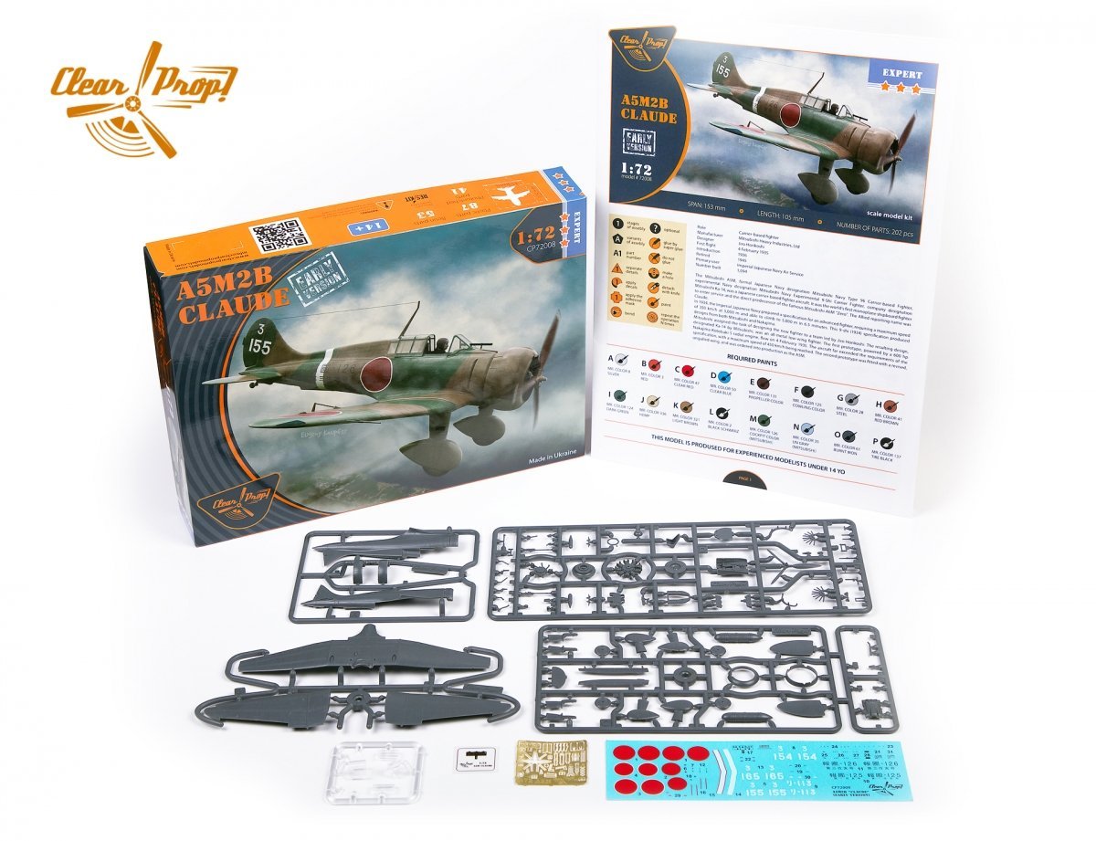 Clear Prop! CP72008 A5M2b Claude early version EXPERT KIT 1/72 – immagine 3