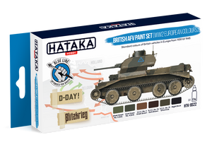Hataka HTK-BS22 BLUE LINE – British AFV paint set (WW2 European colors) 6x17ml