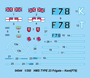 Trumpeter 04544 HMS Type 23 Frigate Kent F78 1/350 – image 8