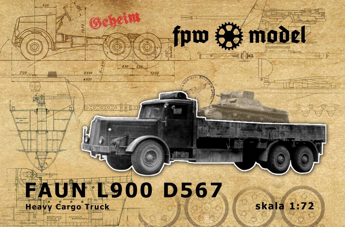 FPW Model 72004 Faun L900 Heavy Cargo Truck (Closed Cab) 1/72