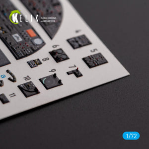 KELIK K72136 AVRO VULCAN B.2 Rear cockpit - interior 3D decals for Airfix kit 1/72 – immagine 6