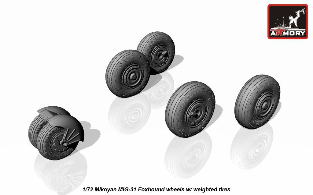 Armory Models AW72025 Mikoyan MiG-31 Foxhound wheels 1/72 – obrázek 4