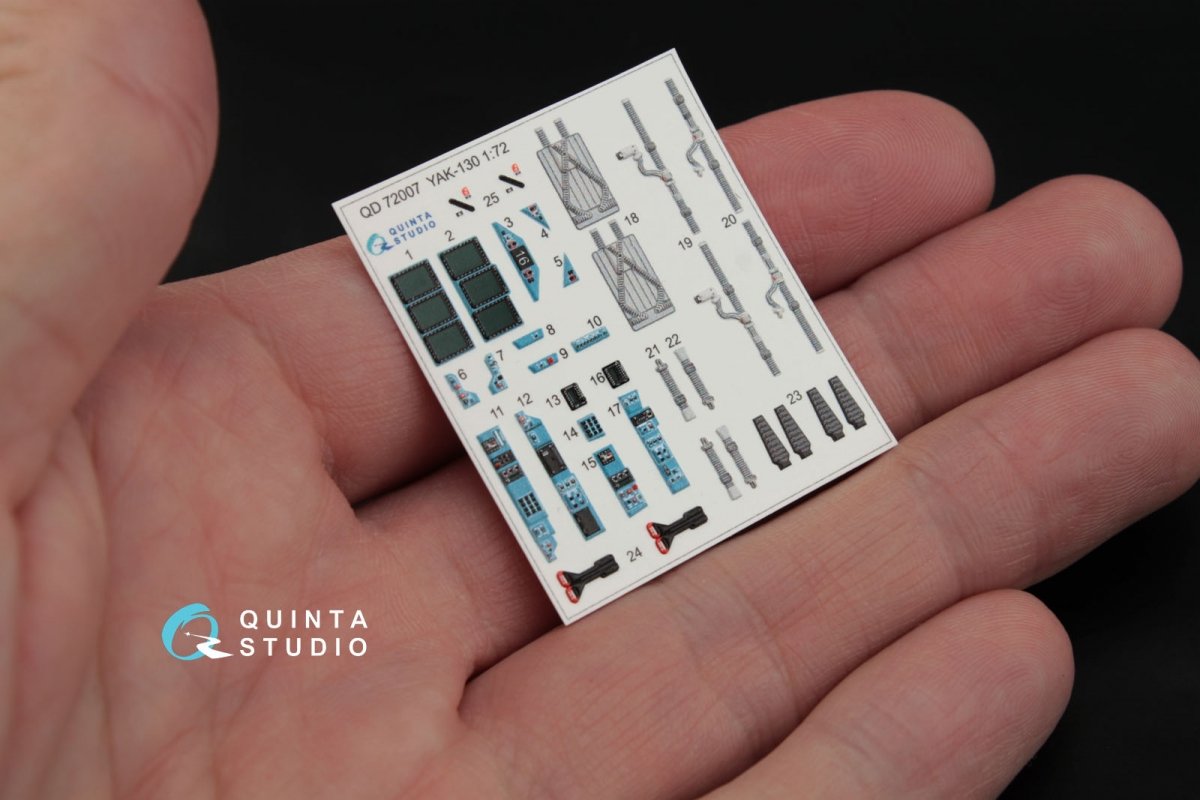 Quinta Studio QD72007 Yak-130 3D-Printed &amp;amp; colored Interior on decal paper (for Zvezda kit) 1/72 – Bild 6