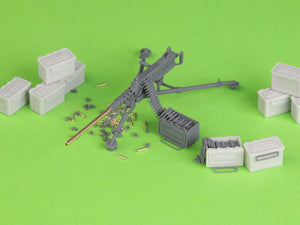 Master GM-35-064 Browning M2HB .50 cal (12.7mm) - M3 machine gun on tripod - WWII period (with M2 ammo box) 1/35 – image 4