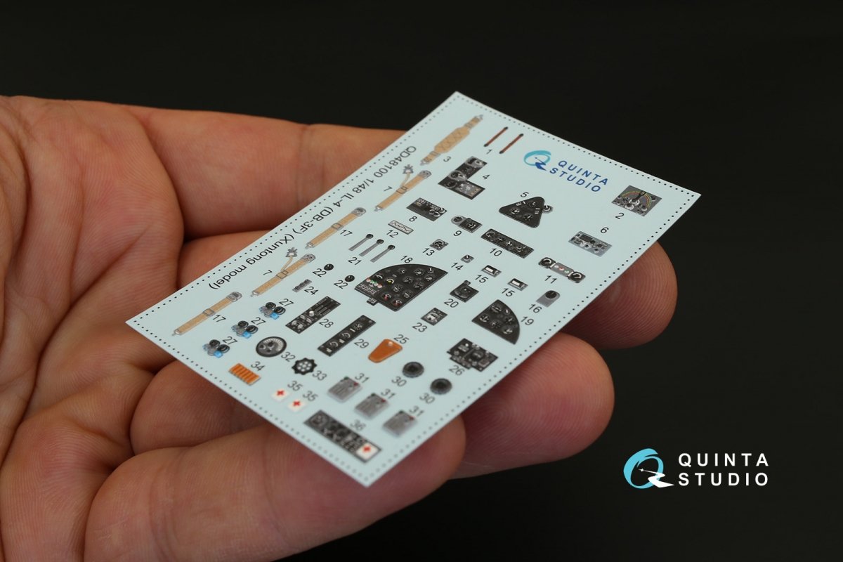 Quinta Studio QD48100 IL-4 3D-Printed &amp;amp; colored Interior on decal paper (for Xuntong kit) 1/48 – Bild 5