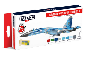 Hataka HTK-AS96 Ukrainian AF paint set vol. 1 (Blue Pixel) (8x17ml)