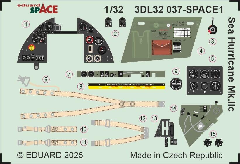 Eduard 3DL32037 Sea Hurricane Mk.IIc SPACE REVELL 1/32