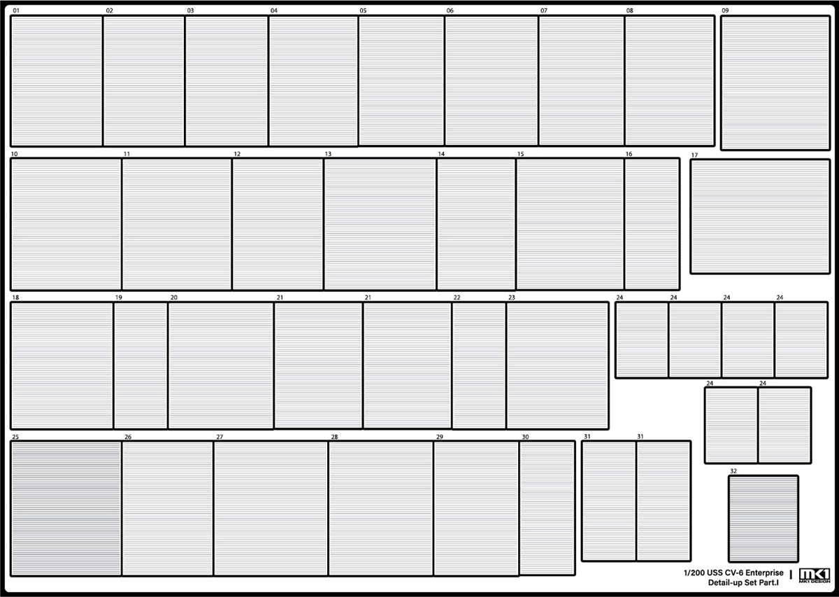 MK1 Design MD-20021 US Navy Aircraft Carrier CV-6 Enterprise Detail Up Parts Dx for Trumpeter 1/200 – Bild 62