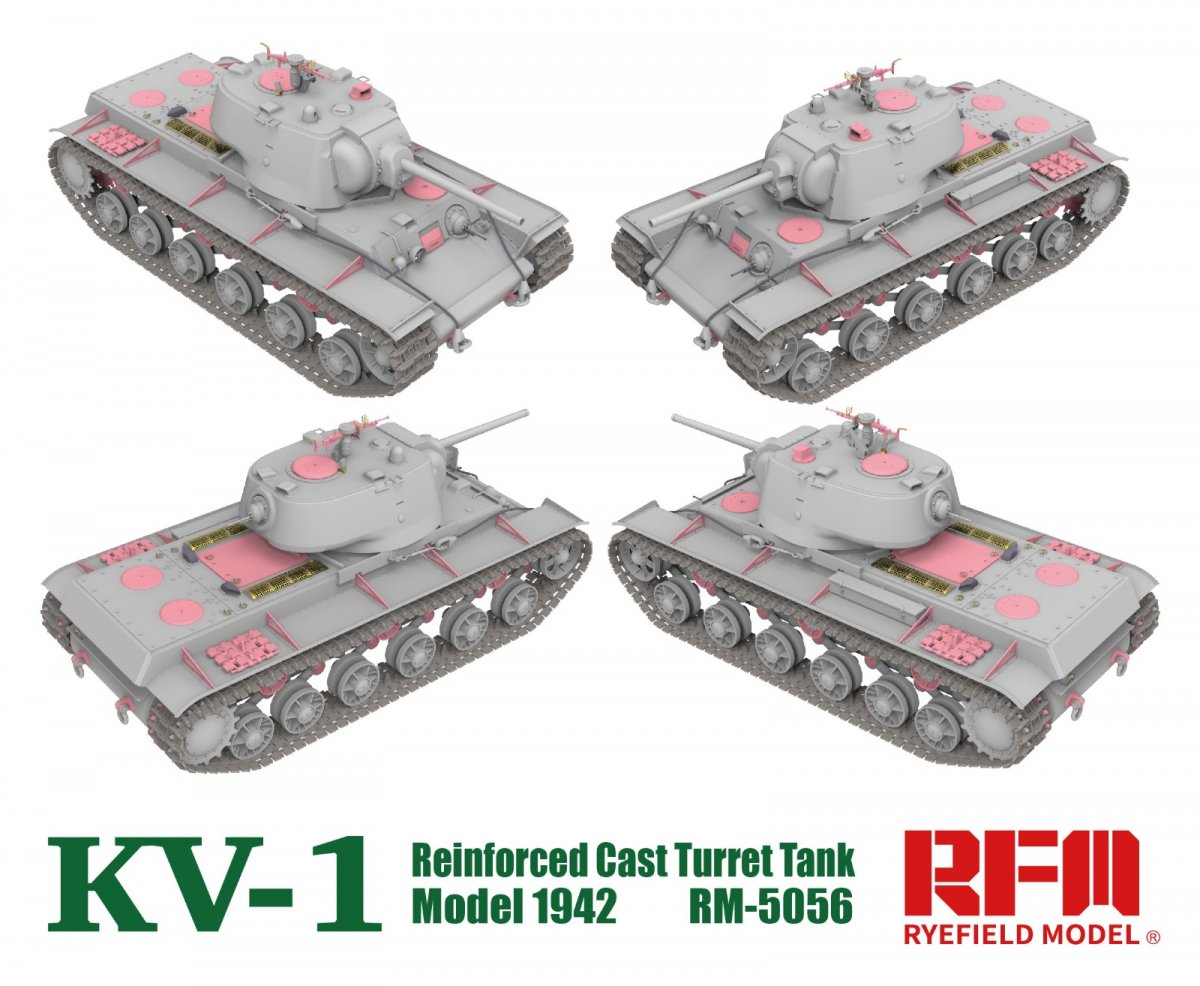 Rye Field Model 5056 KV-1 Reinforced Cast Turret TankModel 1942 1/35 – image 2