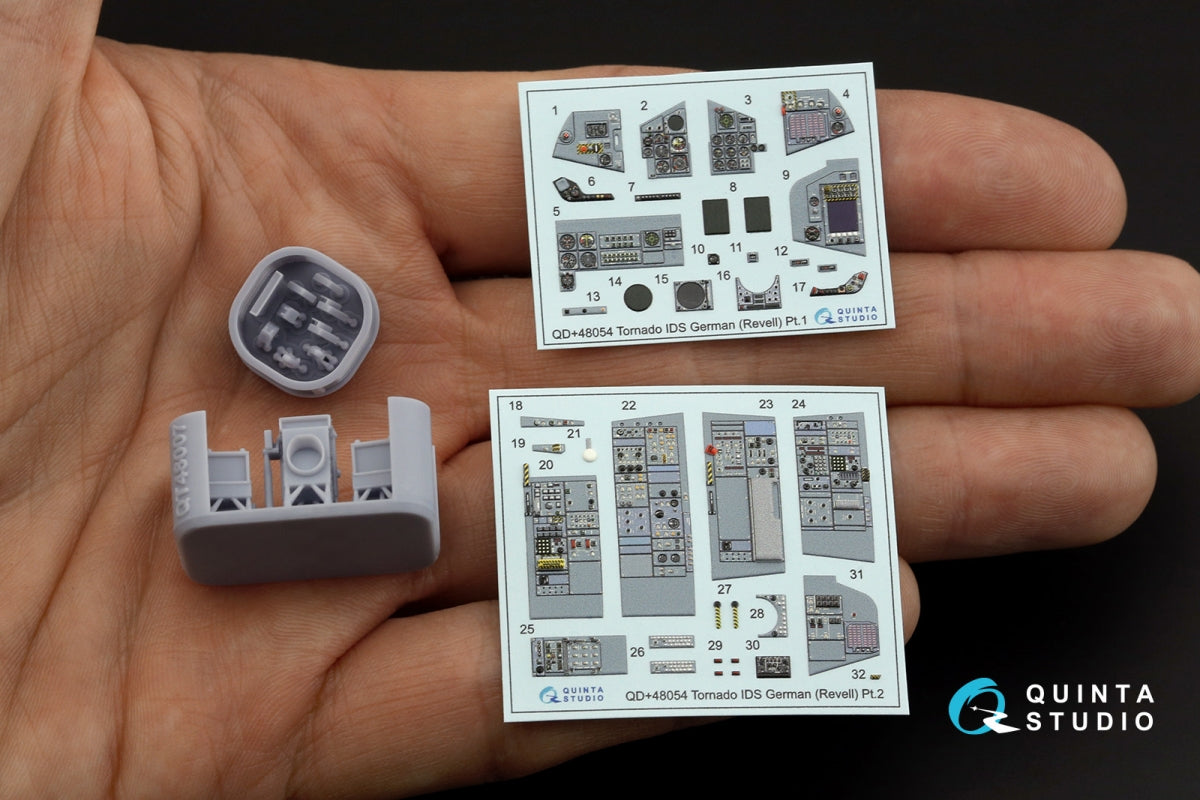 Quinta Studio QDS+48054 Tornado IDS German 3D-Printed &amp;amp; colored Interior on decal paper (Revell) (small version) (with 3D-printed resin parts) 1/48 – image 4