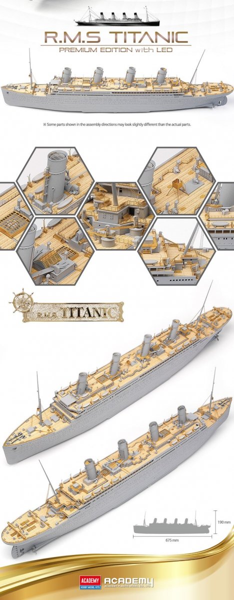 Academy 14226 RMS Titanic Premium Edition with LED Units 1/400 – obrázek 3