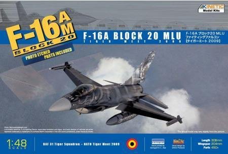 Kinetic K48036 F-16AM BLOCK 20 BAF 31e Escadron Tiger 1/48