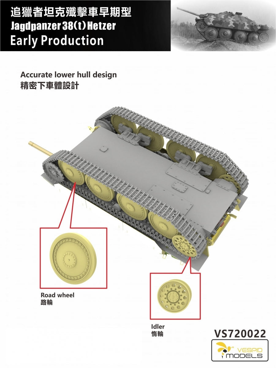 Vespid Models VS720022 Jagdpanzer 38(t) Hetzer Early Production 1/72 – imagen 4