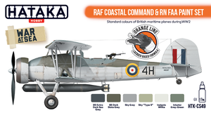 Hataka HTK-CS49 ORANGE LINE – RAF Coastal Command &amp;amp; RN FAA paint set 6x17ml – immagine 2