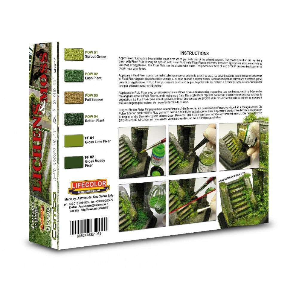 Lifecolor SPG06 Powder and Fixer set Lichens and Moss 6x22ml – image 2