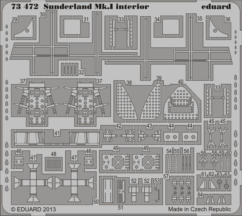 Eduard 73472 Sunderland Mk. I interior SA 1/72 ITALERI – immagine 2