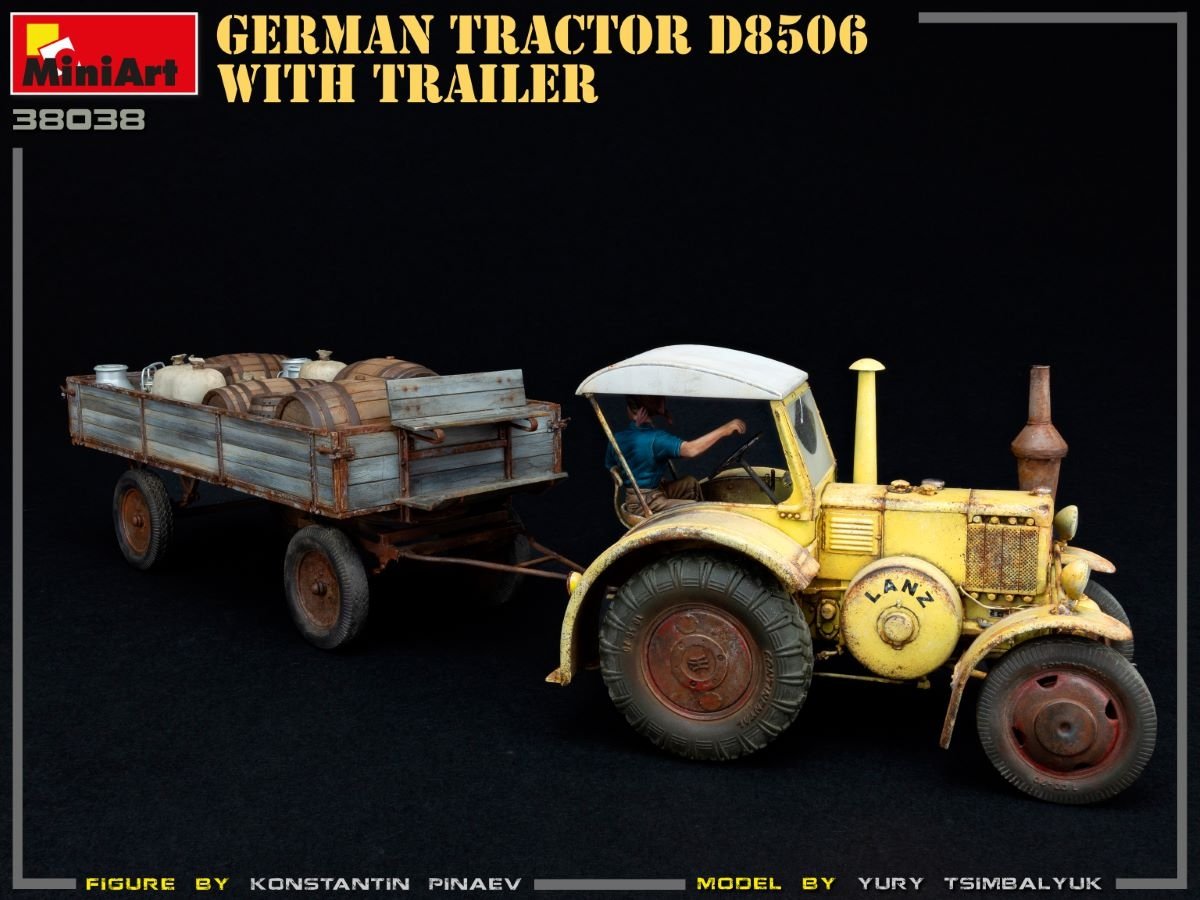 MiniArt 38038 German Tractor D8506 with trailer 1/35 – obrázek 10