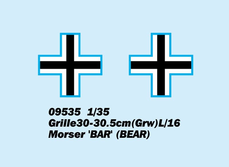 Trumpeter 09535 Grille30-30.5cm(Grw)L/16 Morser BAR (BEAR) 1/35 – Bild 3