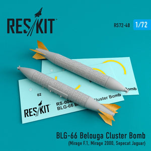 RESKIT RS72-0048 BLG-66 BELOUGA CLUSTER BOMBS (2PCS) 1/72