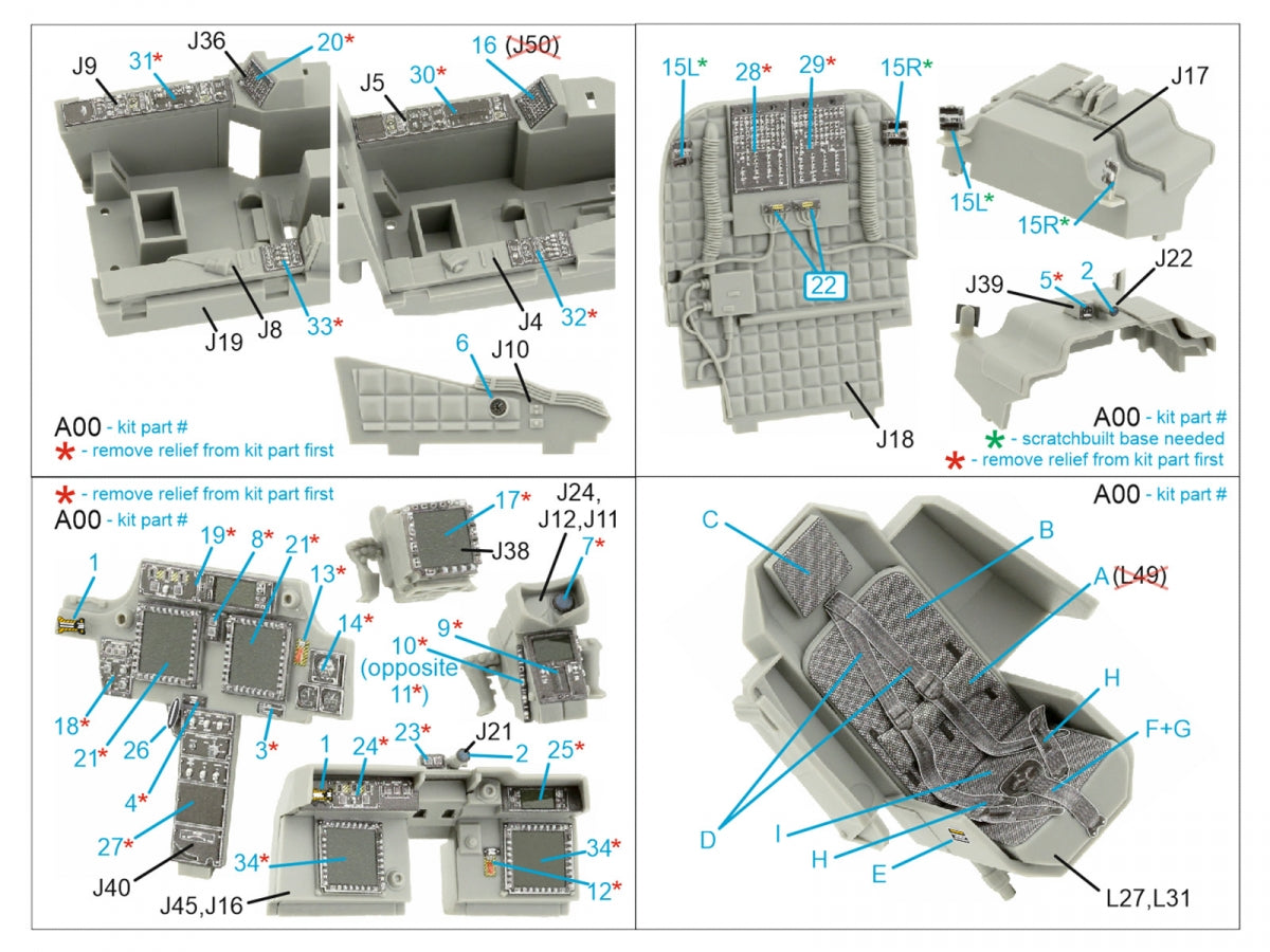 Quinta Studio QD35073 AH-64D/E 3D-Printed &amp;amp; colored Interior on decal paper (Meng) 1/35 – image 2