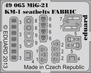 Eduard 49065 MiG-21 KM-1 seatbelts FABRIC 1/48 – image 2