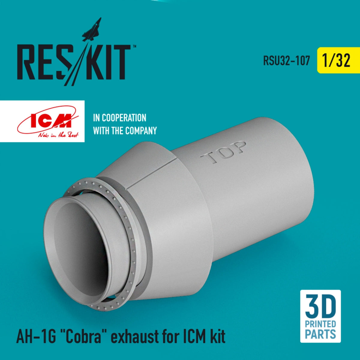 RESKIT RSU32-0107 AH-1G &amp;quot;COBRA&amp;quot; EXHAUST FOR ICM KIT 1/32
