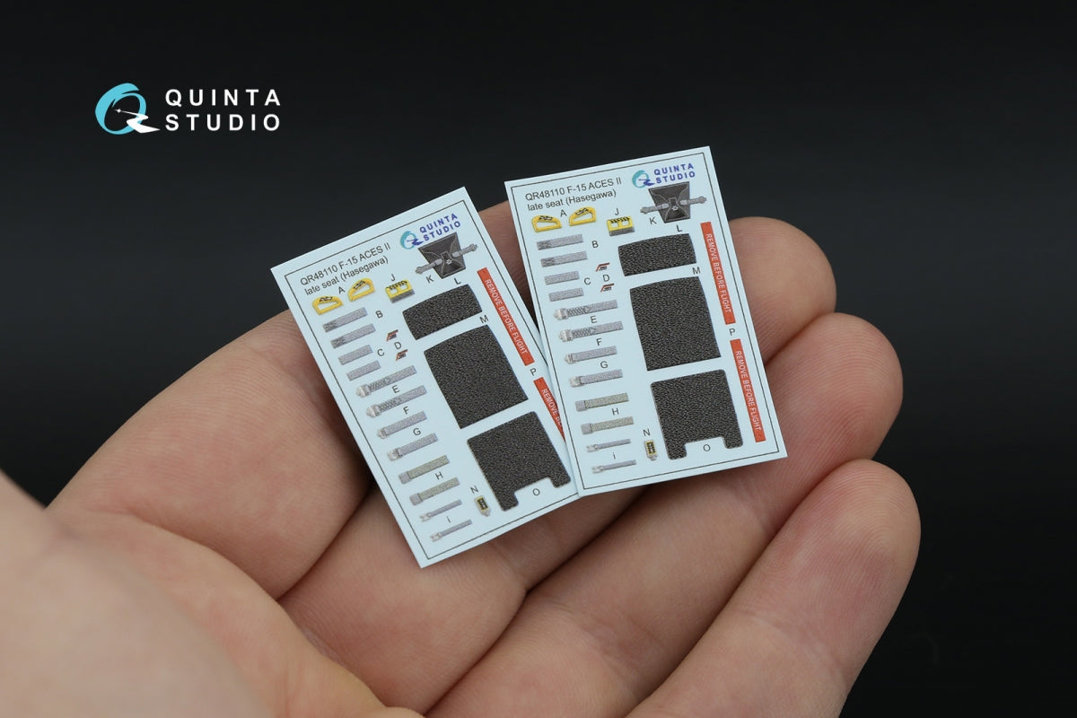 Quinta Studio QD48596 F-15E 3D-Printed &amp;amp; colored Interior on decal paper (Hasegawa) 1/48 – image 6