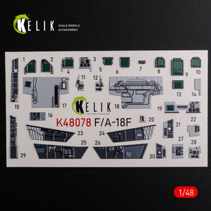 KELIK K48078 F/A-18F Super Hornet interior 3D decals for MENG kit 1/48 – image 2