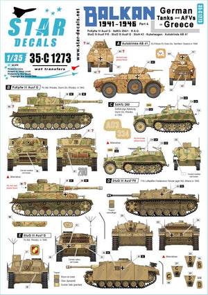Star Decals 35-C1273 Balkan WW2 #4 1/35