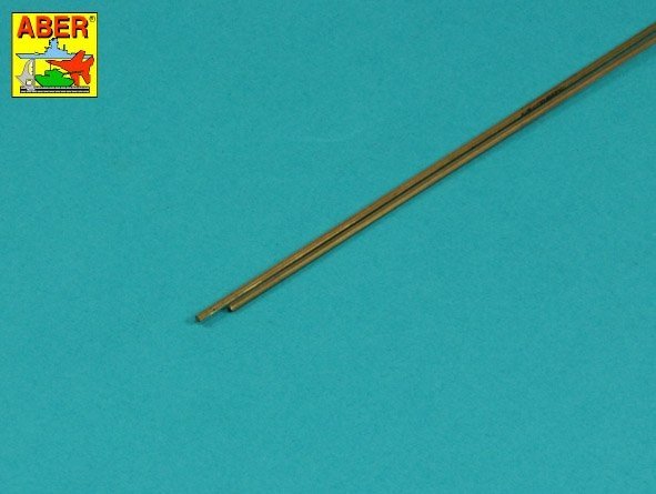 Tiges hexagonales en laiton Aber HR-15, longueur 1,5 mm, 245 mm (2 pièces) 