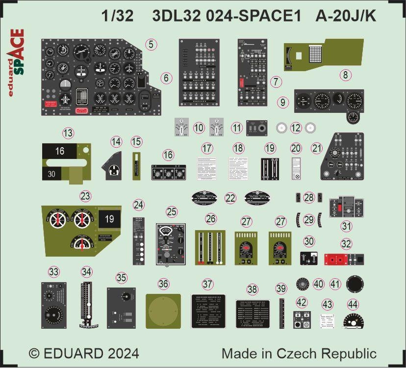 Eduard 3DL32024 A-20J/ K SPACE HONG KONG MODELS 1/32 – image 4