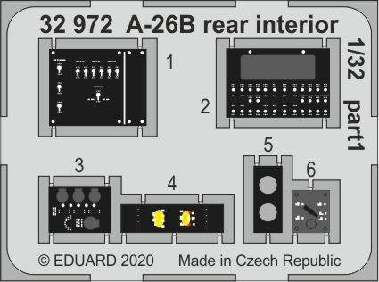 Eduard 32972 A-26B rear interior 1/32 HOBBY BOSS