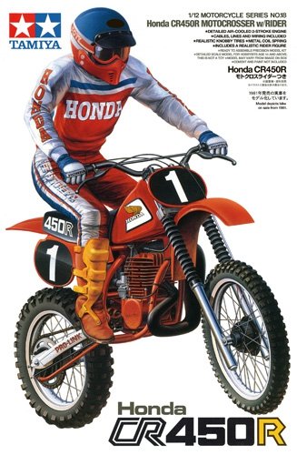 Tamiya 14018 Honda CR450R Motocrosser w/ Rider (1/12)